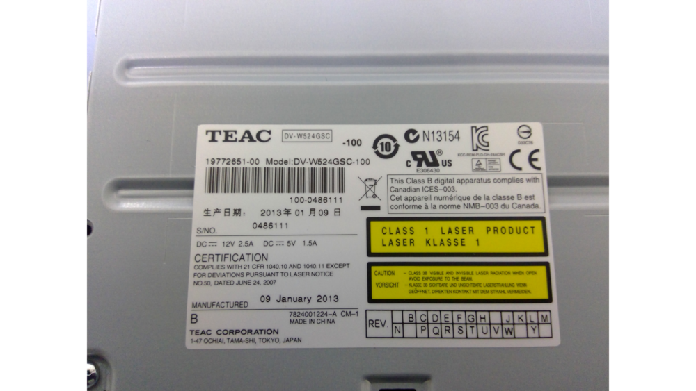 TEAC DVD-RW Drive Model DV-W524GSC-100 - Image 6