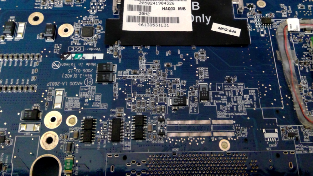 CN-0GR640 HAQ00 LA-2881P Dell Inspiron E1705 9400 Intel MPGA478MT Laptop Motherboard GR640 Laptop Motherboards - Image 8