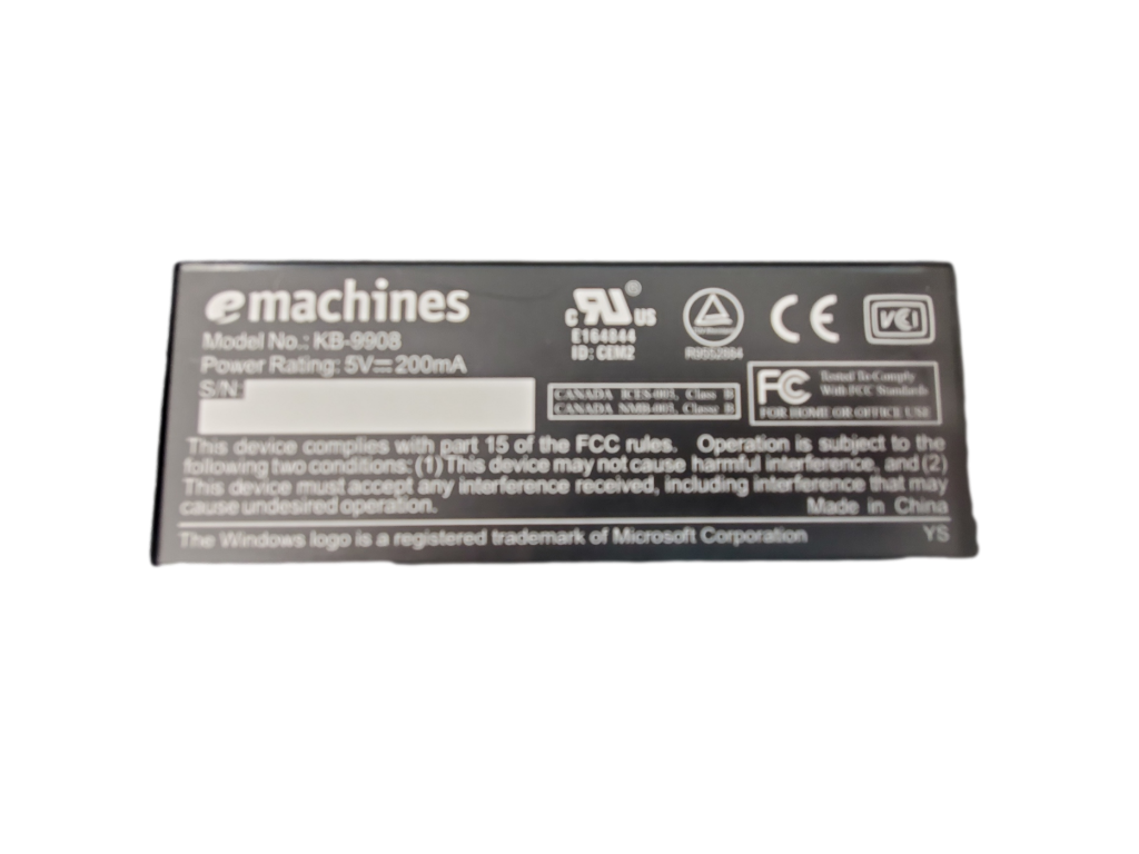 eMachines KB-9908 PS/2 Wired Keyboard - Image 3