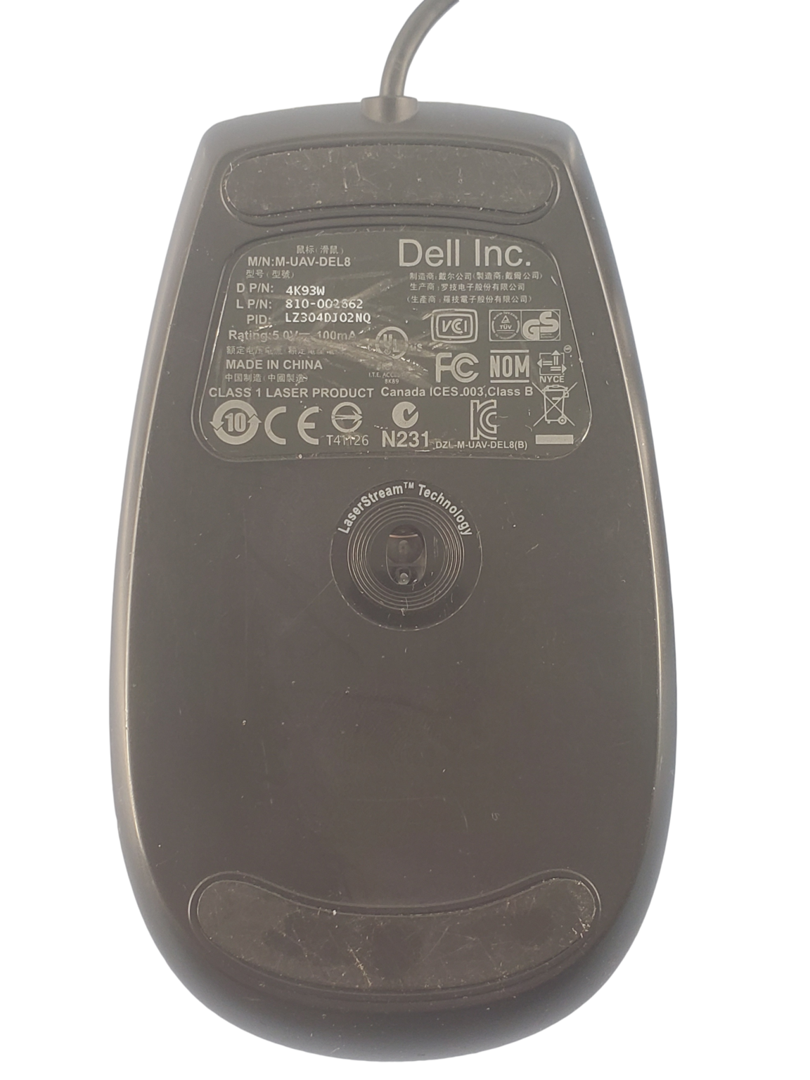 10X Dell Silver USB Laser Optical Mouse M-UAV-DEL8 4K93W - Image 2