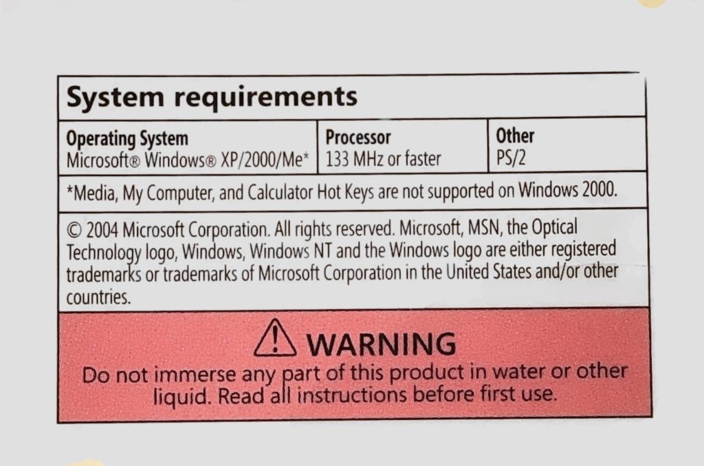 Microsoft Wired Keyboard 500 PS/2 RT2300-NEW - Image 2