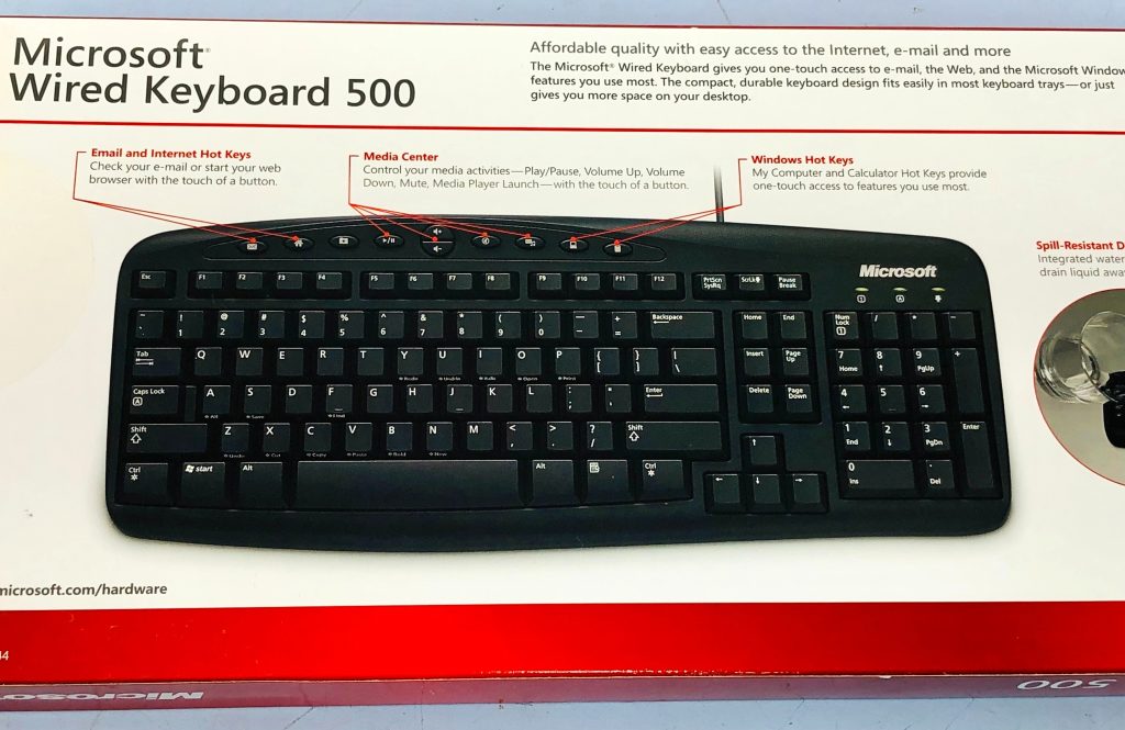 Microsoft Wired Keyboard 500 PS/2 RT2300-NEW - Image 3