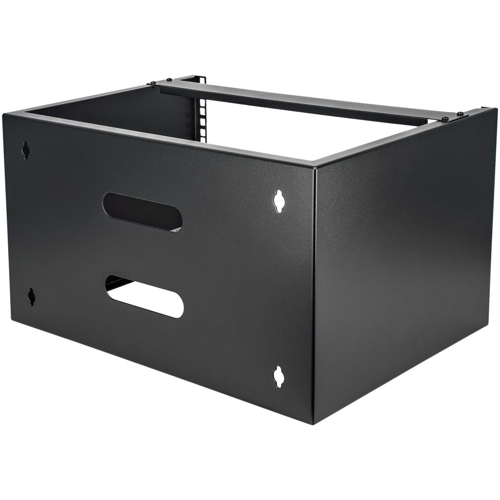 6U Wall Mount Network Rack - 14 Inch Deep (Low Profile) - 19" Patch Panel Bracket for Shallow Server and IT Equipment - Image 3